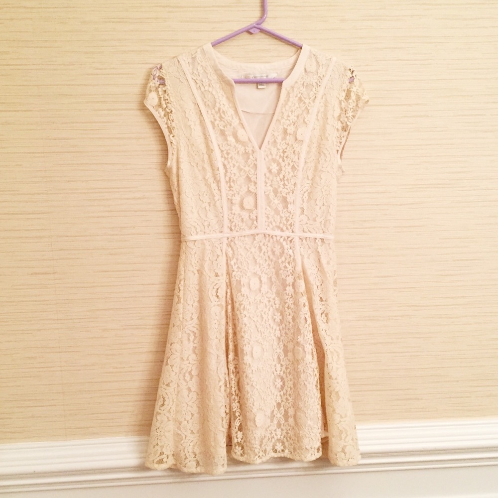Cream lace dress